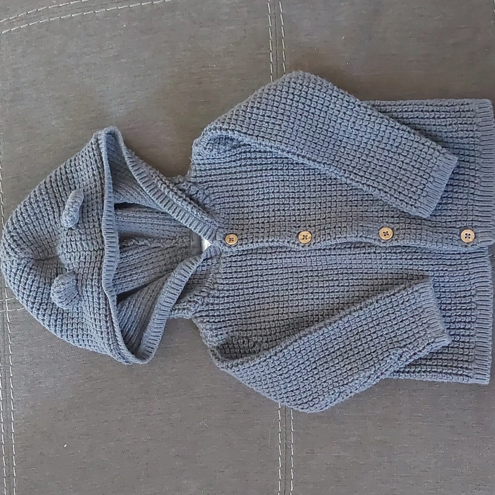 Carters Hooded Cardigan - 9 months Navy